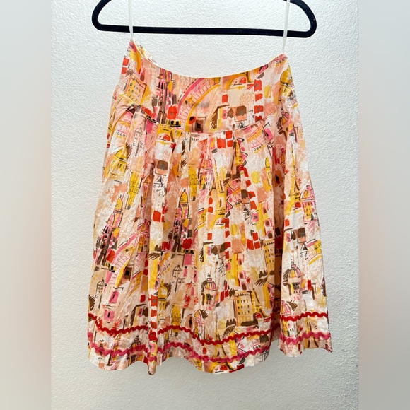 Willi Smith Dresses & Skirts - VTG Will Smith Pink and Yellow A-Line Skirt size 8